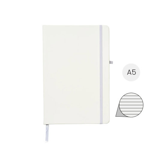 Block note A5 copertina in simil pelle soft touch con 96 pagine a righe