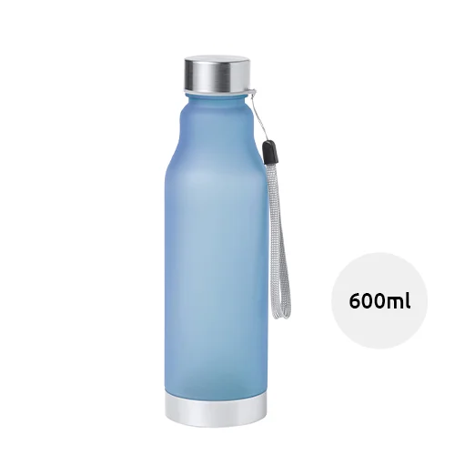 Borraccia in RPET con tappo e base in acciaio inox da 600ml