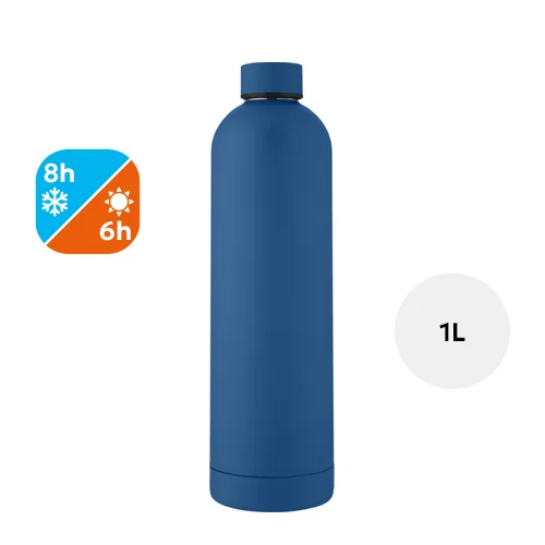 Borraccia termica in acciao inox con isolamento sottovuoto in rame da 1000ml