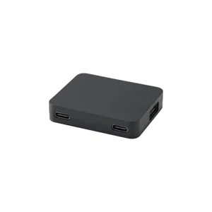 Hub USB in plastica riciclata a 4 porte con uscita USB-A e Tipo-C e doppio ingresso