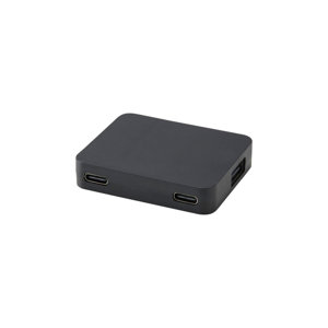 Hub USB in plastica riciclata a 4 porte con uscita USB-A e Tipo-C e doppio ingresso