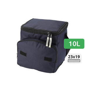 Borsa termica pieghevole in poliestere da 10L con tracolla regolabile e tasca frontale 23x19x25cm
