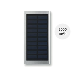 Powerbank solare in alluminio compatto da 8000mAh in confezione regalo