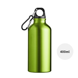 Borraccia in alluminio da 400 ml con moschettone