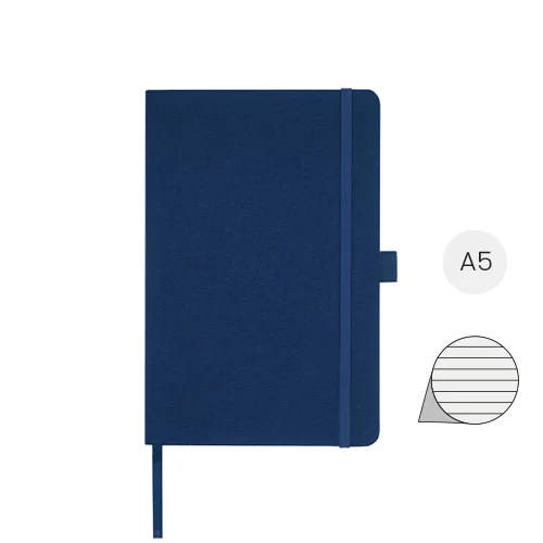 Block note A5 con fogli a righe certificati FSC in carta riciclata con copertina in RPET