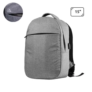 Zaino porta pc da 15" in poliestere 300D con protezione RFID e connettore USB integrato per power bank