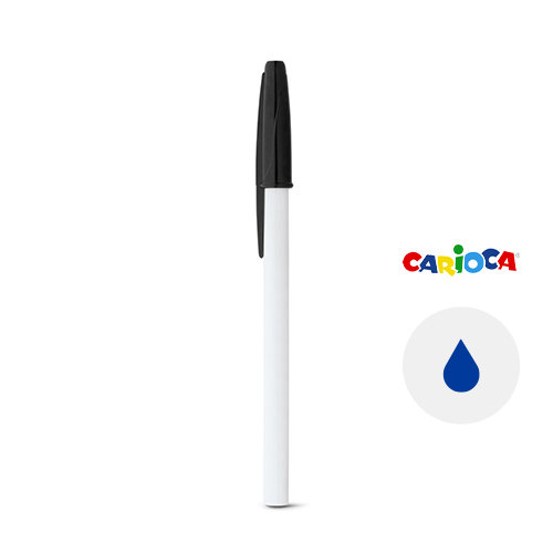 Penna roller in plastica CARIOCA con cappuccio colorati e refill blu
