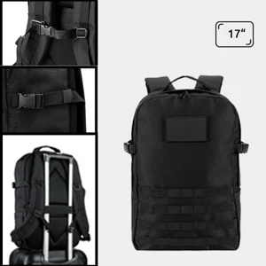 Zaino porta pc da 17.3" in poliestere riciclato 600D con cinghia trolley e tasca laterale