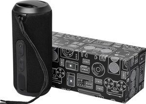 Speaker Bluetooth in tessuto impermeabile con controlli del volume e microfono integrato fornito in scatola regalo