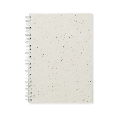 Block Notes A5 con copertina in carta di semi e 100 fogli a righe F/R in carta riciclata