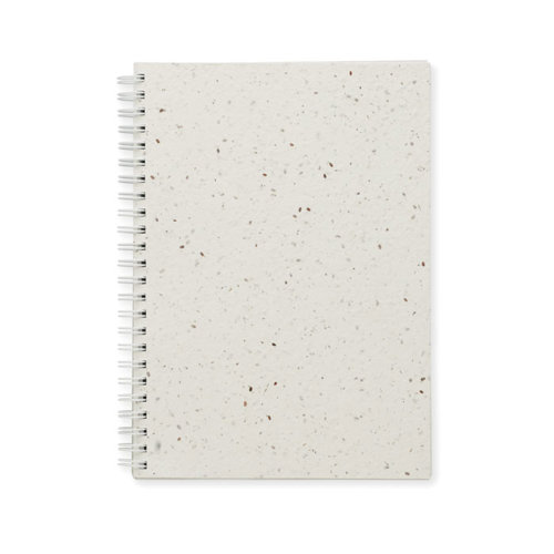 Block Notes A5 con copertina in carta di semi e 100 fogli a righe F/R in carta riciclata