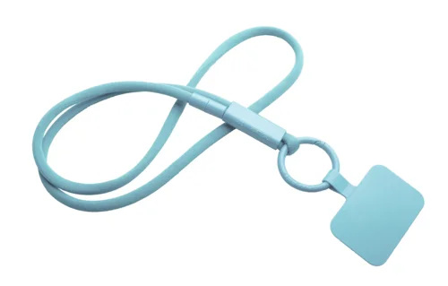 Lanyard con supporto per telefono e tubetto in plastica riciclata