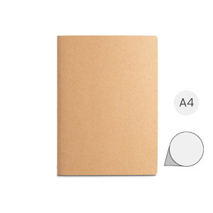 Block notes A4 con copertina in cartone e 80 pagine neutre in carta riciclata
