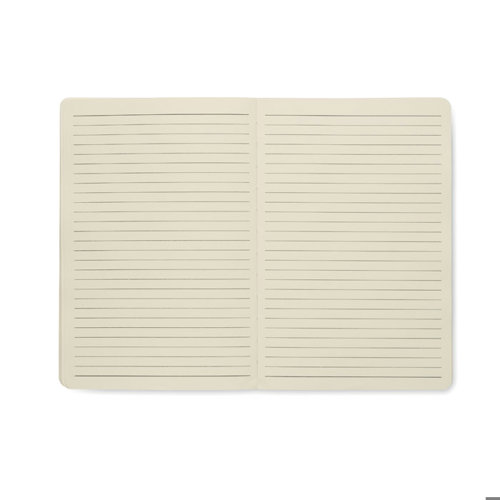 Cartella portadocumenti in RPET con block notes in formato A5 e fogli a righe e tasche porta oggetti