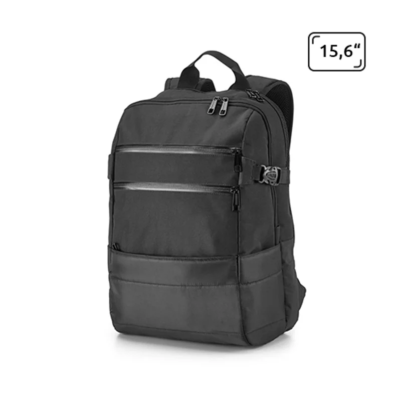 Zaino porta pc multitasca da 15.6'' in poliestere jacquard con schienale e spallacci imbottiti