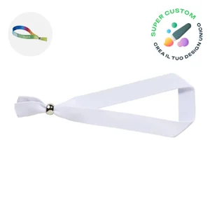 Braccialetto da festival in poliestere con chiusura rimovibile personalizzabile su entrambi i lati 330x15mm