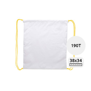 Sacca in poliestere totalmente personalizzabile con chiusura a coulisse e lacci colorati da 190T 34x38cm