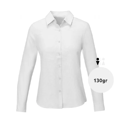 Camicia da uomo a maniche lunghe colori assortiti colletto button down in cotone e poliestere 130gr