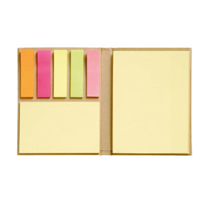 Blocco di note adesive in cartone riciclato e in 3 formati