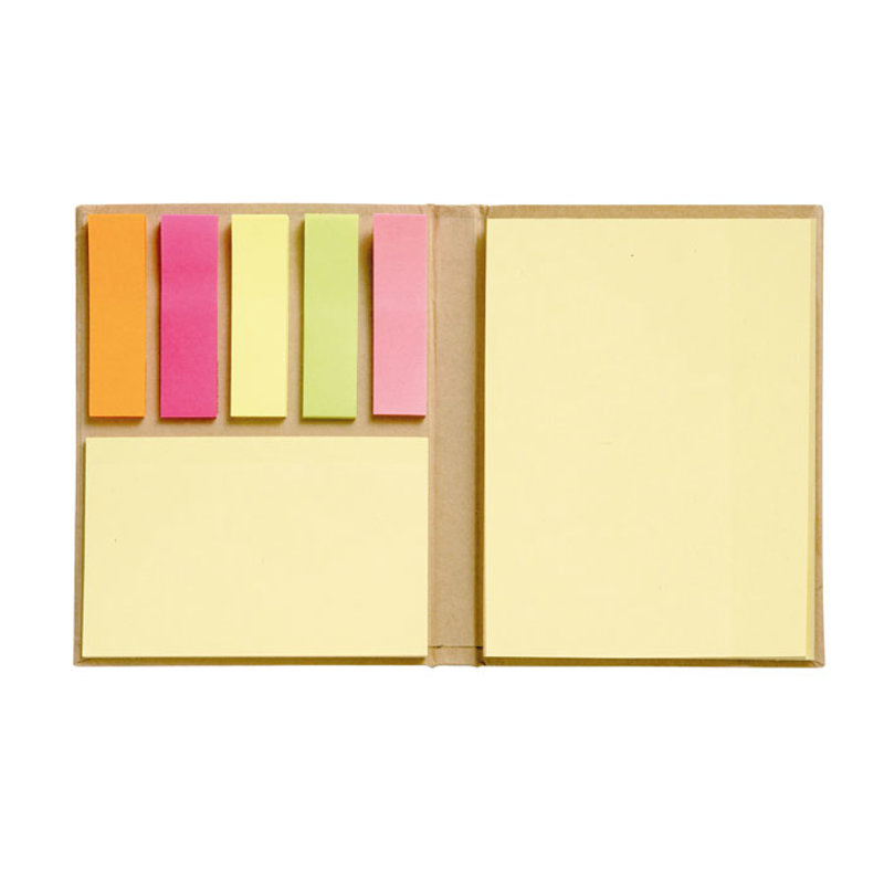 Blocco di note adesive in cartone riciclato e in 3 formati