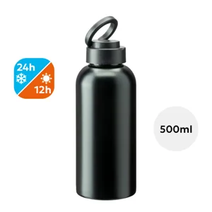 Bottiglia termica in acciaio inossidabile con tappo ad anello da 500ml