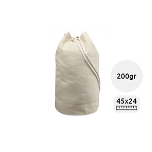 Sacca in cotone naturale con tracolla da 200gr diametro 24cm per altezza 45cm