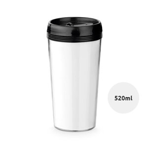 Bicchiere da viaggio in plastica a doppio strato 520ml