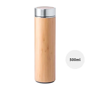 Borraccia in acciaio inox e bambù da 500ml