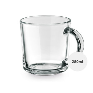 Tazza in vetro con smile sulla base 280ml