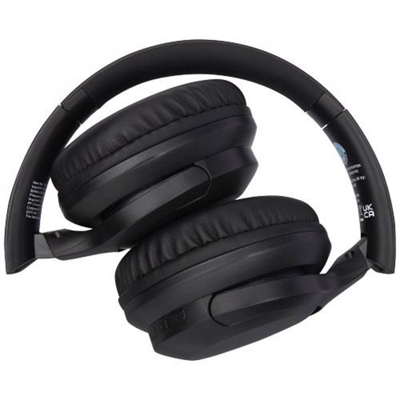 Cuffie pieghevoli Bluetooth in plastica riciclata con microfono integrato fornite di confezione regalo