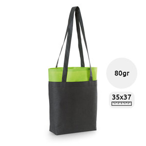 Shopper in TNT con manici lunghi bicolor da 80gr 35x37x9cm