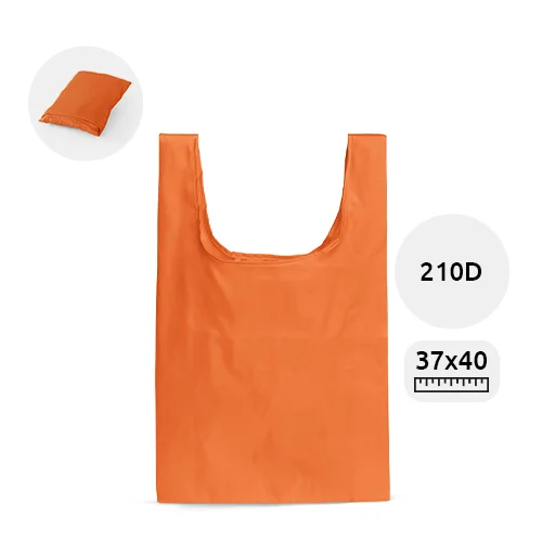 Shopper in poliestere pieghevole in avrie colorazioni da 210D 37x40x10cm