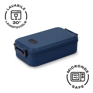 Porta pranzo in plastica con coperchio per microonde da 900ml