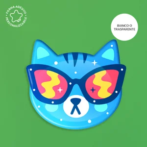 Adesivi Stickers resinati taglio completo in vinile adesivo bianco o trasparente