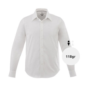 Camicia da uomo a maniche lunghe colori assortiti colletto button down materiale stretch in cotone ed elastan 118gr