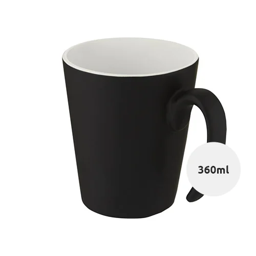 Tazza in ceramica finitura opaca e parete interna colorata lucida 360ml