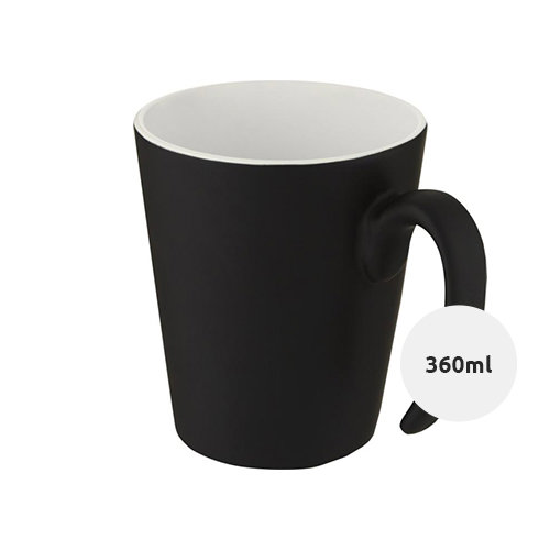 Tazza in ceramica finitura opaca e parete interna colorata lucida 360ml
