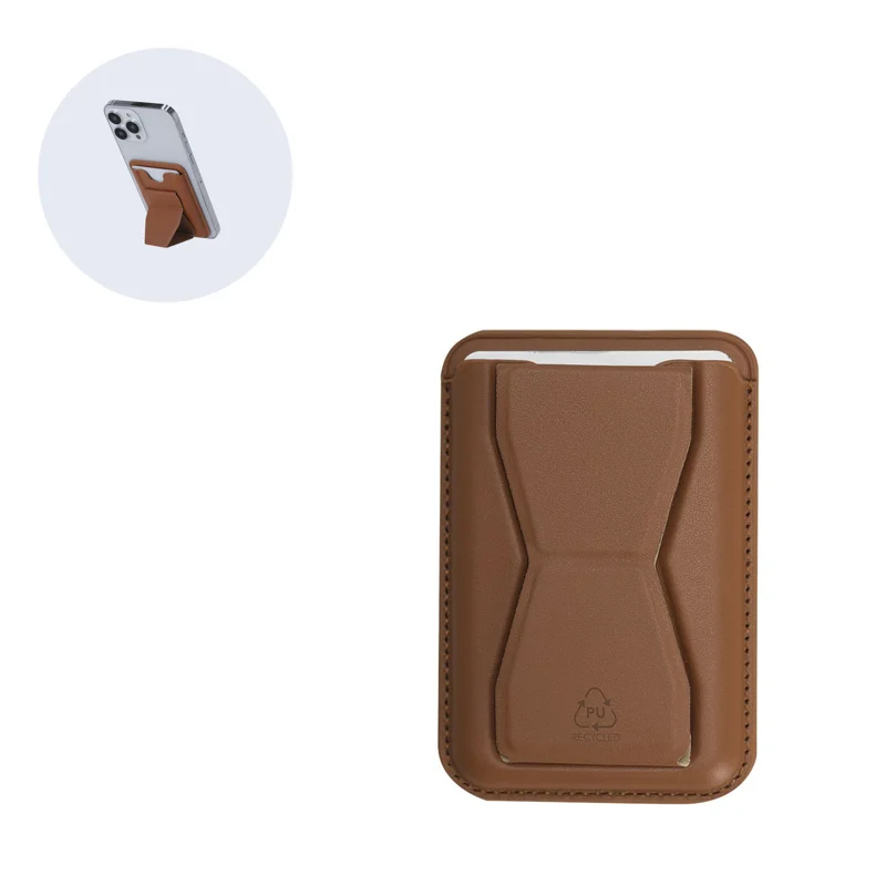 Porta Carte magnetico con stand pieghevole in PU riciclato