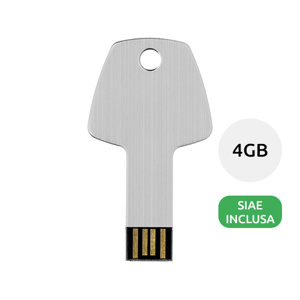 Chiavetta USB in alluminio a forma di chiave da 4GB