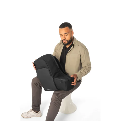 Zaino porta pc da 17.3" e borsa termica in RPET con schienale imbottito e cinghia per trolley
