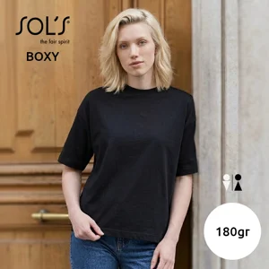T-shirt SOL'S BOXY oversize da donna 100% cotone organico pettinato in jersey 180gr