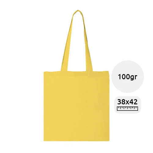 Shopper in cotone con manici lunghi da 100gr 38x42cm