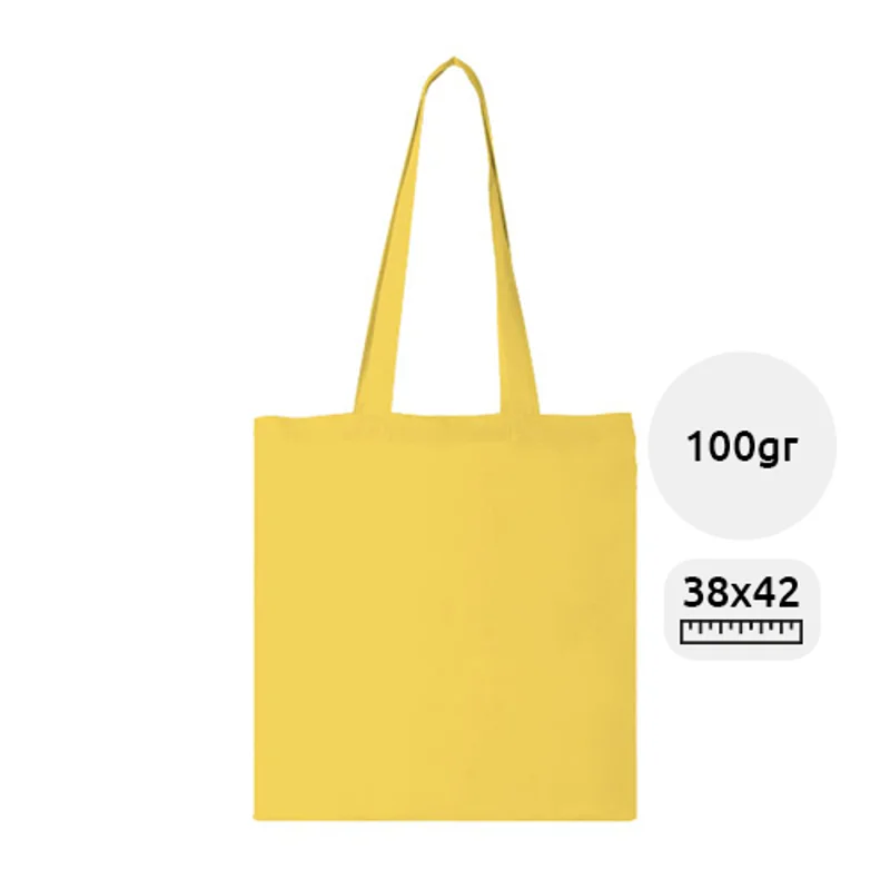 Shopper in cotone con manici lunghi da 100gr 38x42cm