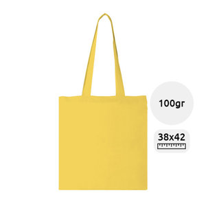 Shopper in cotone con manici lunghi da 100gr 38x42cm