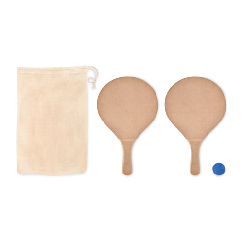 Set da beach tennis in MDF e 1 pallina morbida