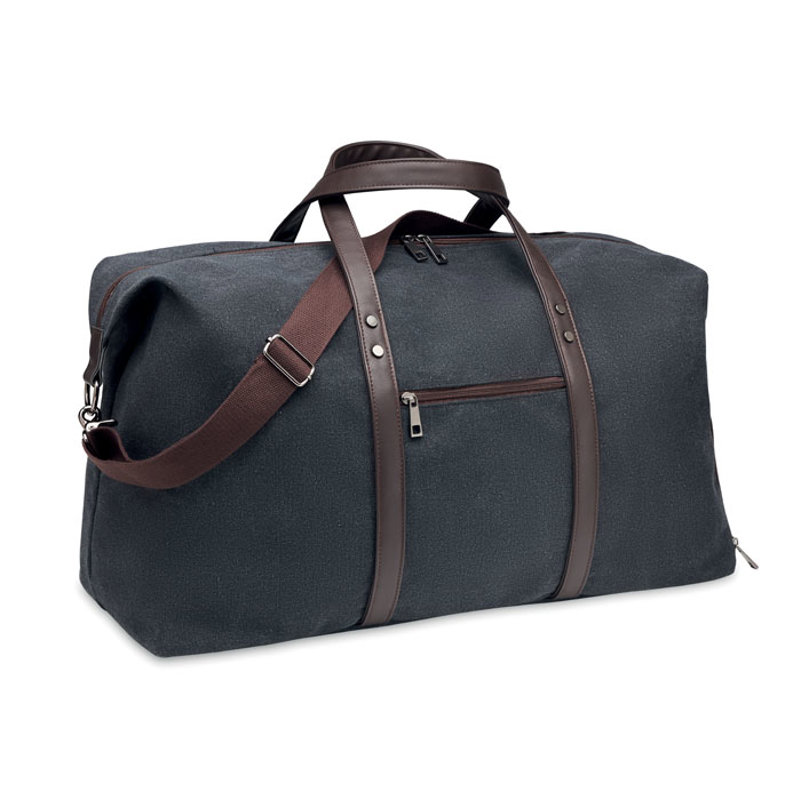 Borsa in tela da 450gr con dettagli in PU riciclato e fodera in RPET e con cinghie robuste regolabili e removibili incluse 55X24.5X36cm