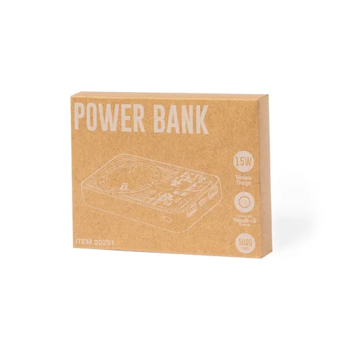 Power Bank con design trasparente e magnetico con ricarica rapida da 15W capacità da 5000mAh 