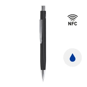 Penna a sfera in alluminio con tag NFC e refill blu