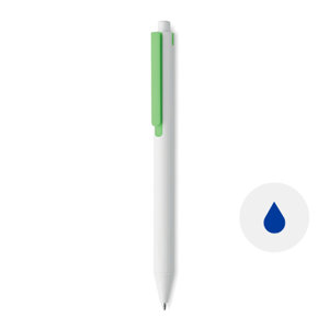 Penna a sfera pulsante in ABS riciclato con dettagli colorati e refill blu