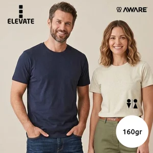 T-shirt ELEVATE AVALITE unisex in tessuto riciclato da 160gr con sistema di tracciamento Aware